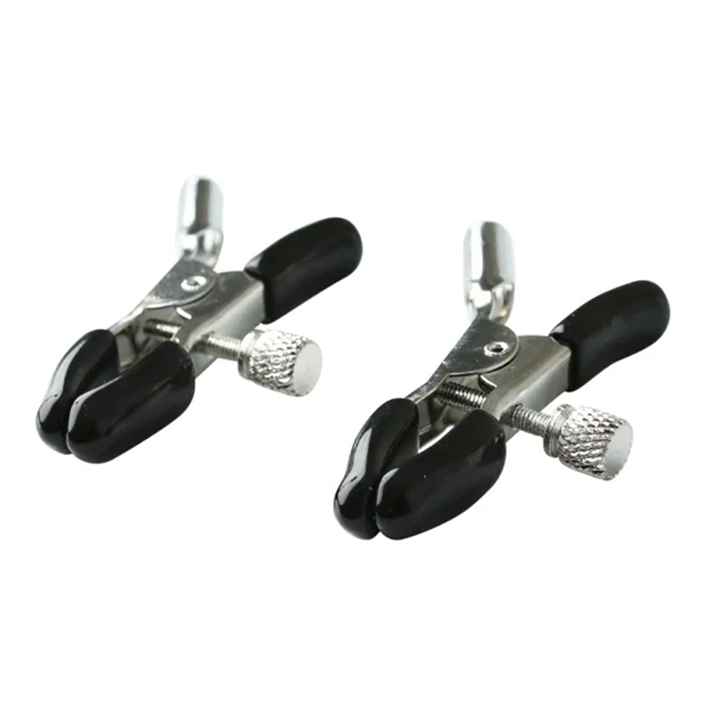Sex and Mischief Nipple Clips with Adjustable Features and Rubber-Tipped Comfort Nipple Stimulators