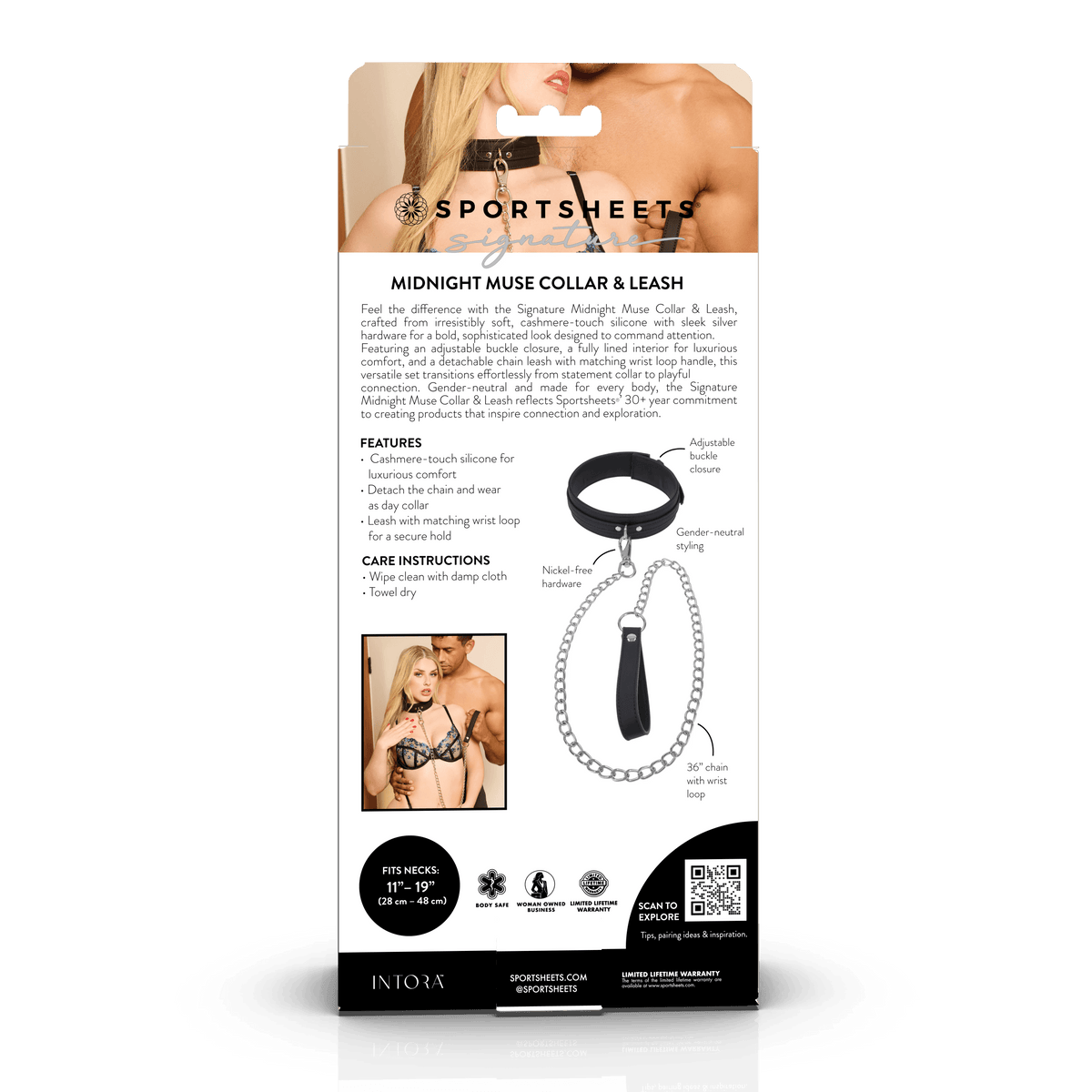 Signature Midnight Muse Detachable Silicone Collar And Leash > Bondage Gear > Collars & Leashes