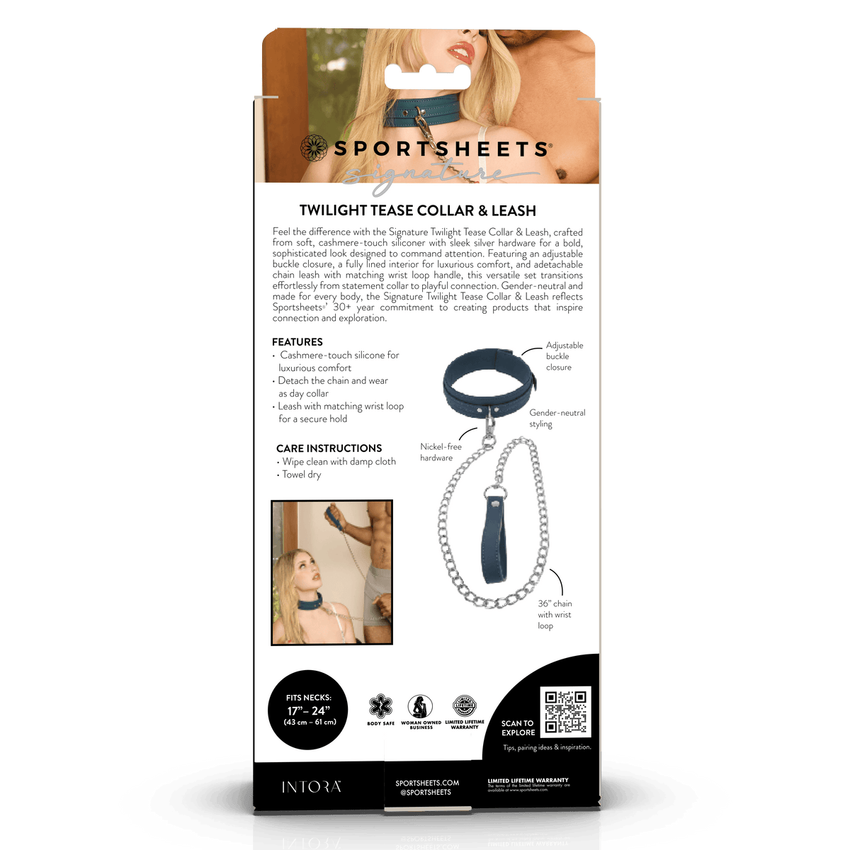 Signature Twilight Tease Silicone Collar With Detachable Leash > Bondage Gear > Collars & Leashes
