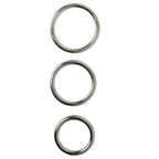 Sportsheets Seamless Metal O-Rings Set – Nickel-Free Metal 1.5 Inch, 1.75 Inch, 2 Inch Rings Accessory > Dildos > Strap On Harnesses