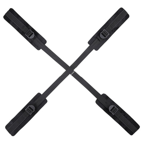 Sex & Mischief Hog Tie with Adjustable Cuffs - Black Restraints