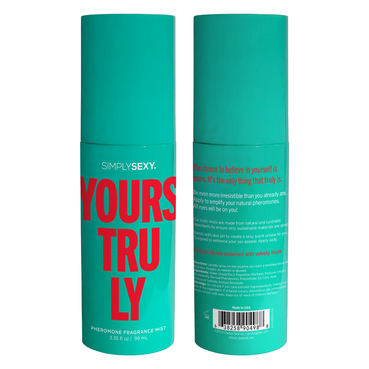Yours Truly Pheromone Body Mist 3.35 Oz Floral Musk Scent > Essentials > Aphrodisiacs
