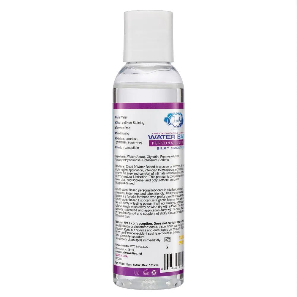 Cloud 9 Water Based Personal Lubricant 4 Oz – Paraben Free Lubricant Default Title > Lube > Water Based