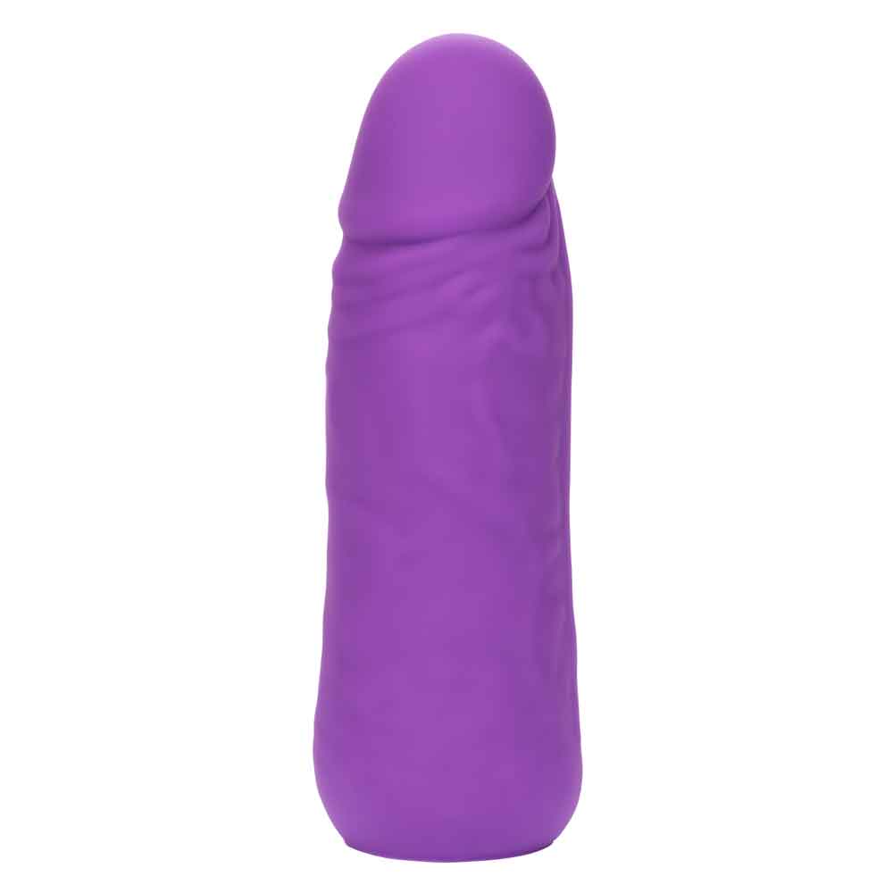 Mini Vibrating Studs 4.25 Inch 10.75 cm Liquid Silicone Vibrator Purple BULLETS