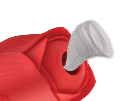 Bloomgasm Romping Rose Thrusting and Suction Vibrator Red Suction Stimulator