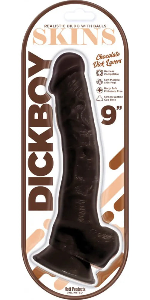 Dick Boy Skins 9 Inch Suction Cup Dildo Brown > Dildos > Realistic Dildos