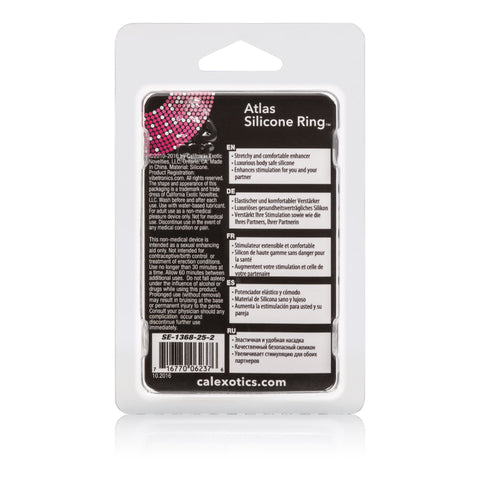 Atlas Black Silicone Cock Ring for Comfort and Stamina Black COCK RINGS