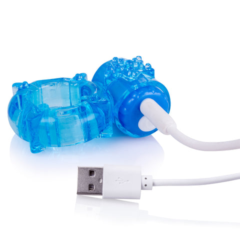 Charged Big O Blue Stretchy Cock Ring for Enhanced Pleasure Cock Rings Vibrating