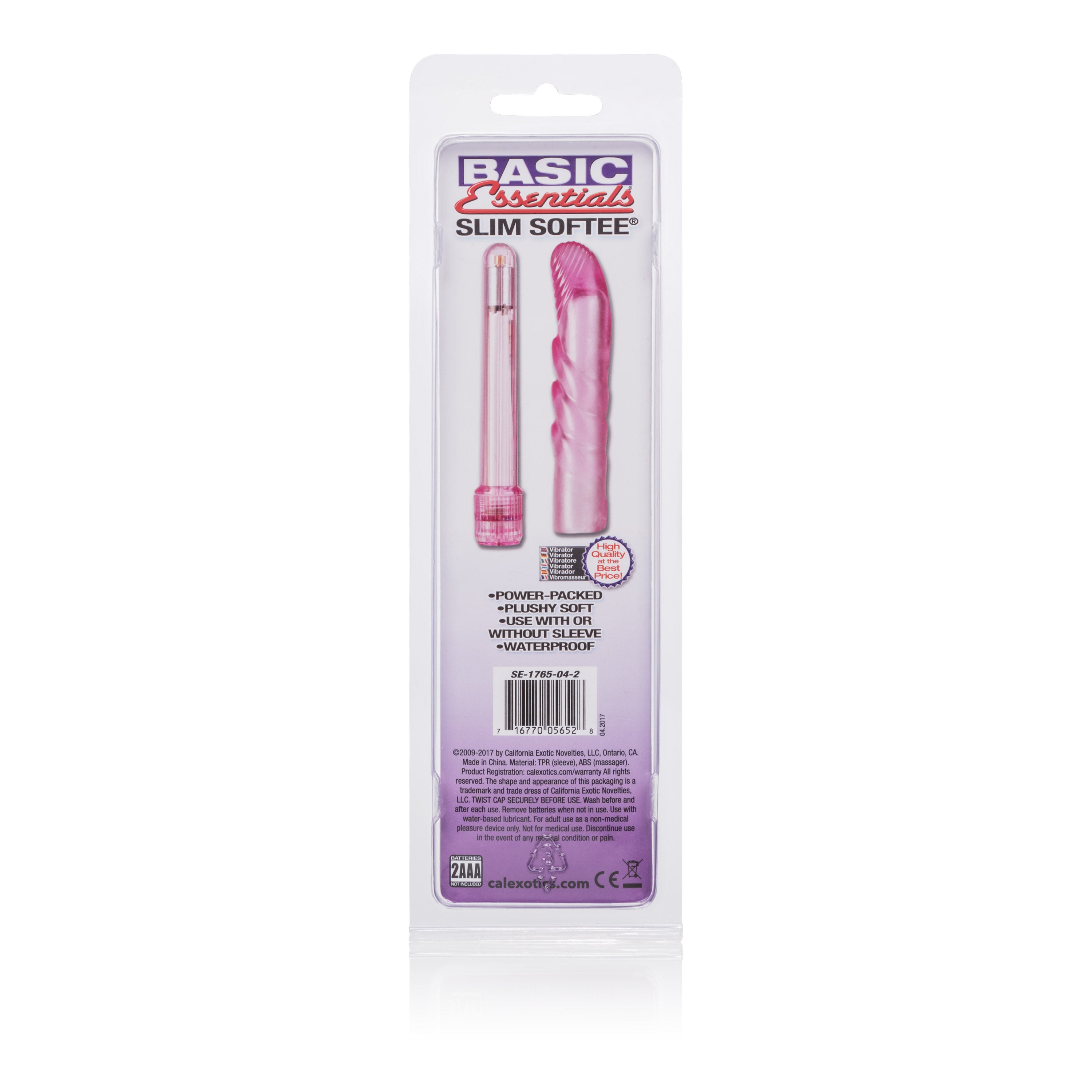 CalExotics Slim Softee Pink Multi-Speed Ribbed G-Spot Massager > Sex Toys For Ladies > G-Spot Vibrators