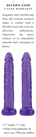 Selopa SLIMPLICITY Realistic 15.7cm Flexible Dildo in Purple DONGS