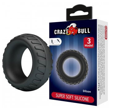 Dilson Cockring (Black) – Super Soft Silicone Cockring > Cock Ring > Single