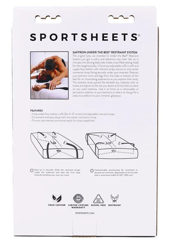 Saffron Under The Bed Restraint System With Adjustable Cuffs > Bondage Gear > Bed Restraints