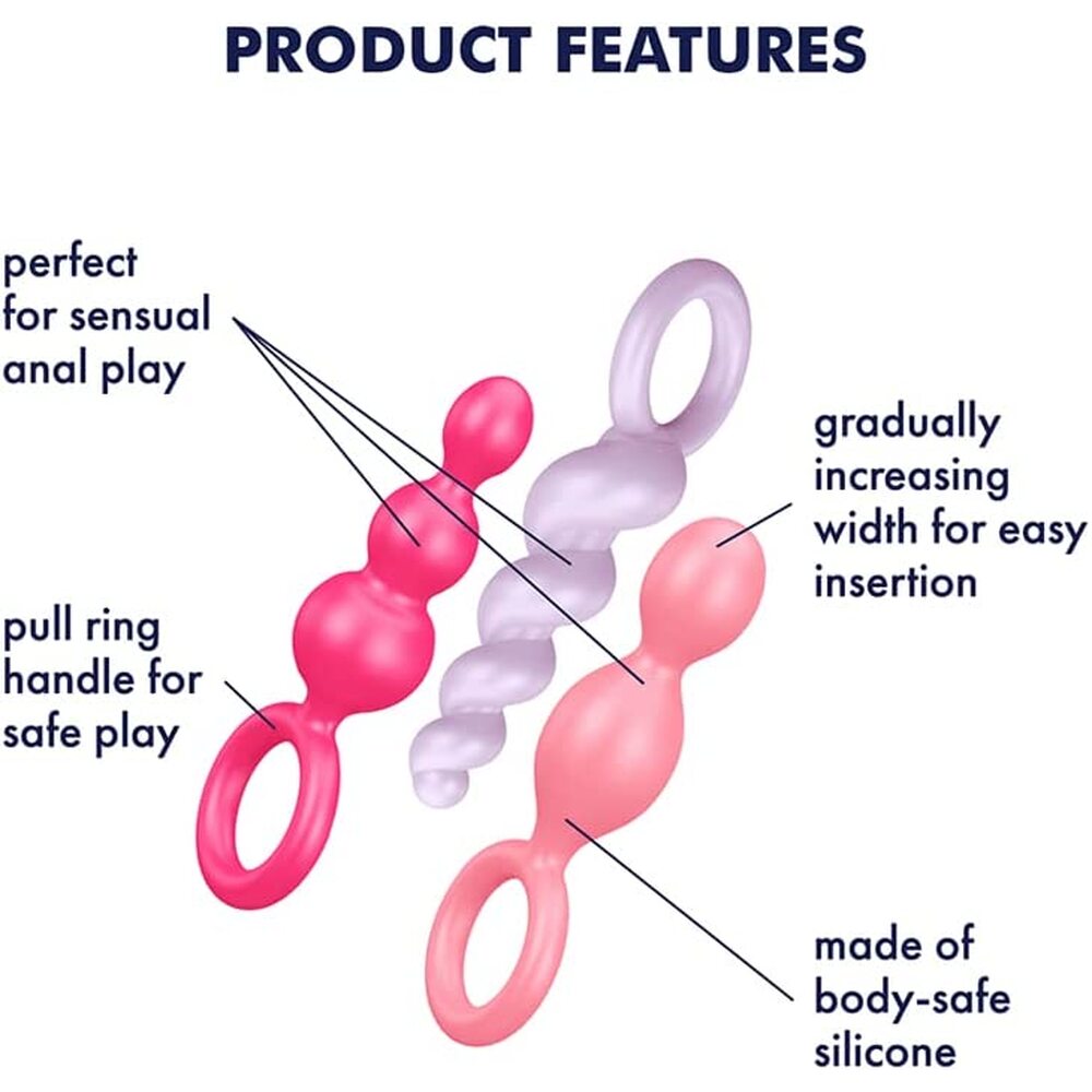 Satisfyer Booty Call Set of 3 (Multicolor) Flexible 5.5 "Anal Plugs > Anal Range > Anal Beads