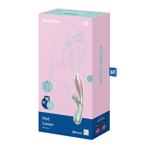 Satisfyer Hot Lover Warming Dual-Stim Vibrator Green with Bluetooth and App Control > Sex Toys > Couples Toys