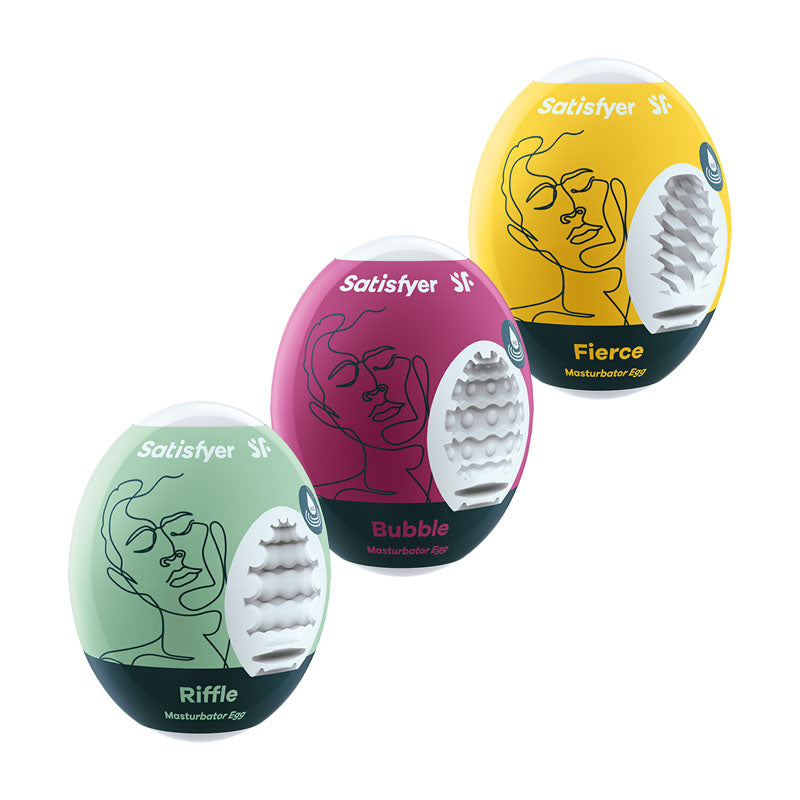 Satisfyer Masturbator Eggs - Variety Mixed 3 Pack Strokers > Sex Toys For Men > Masturbators Cup