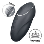 Satisfyer Tap & Climax 1 - Grey Lay-On Vibrator 8.6 Inch > Vibrators > Vibrating Pads