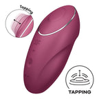 Satisfyer Tap and Climax 1 Lay-On Vibrator Red