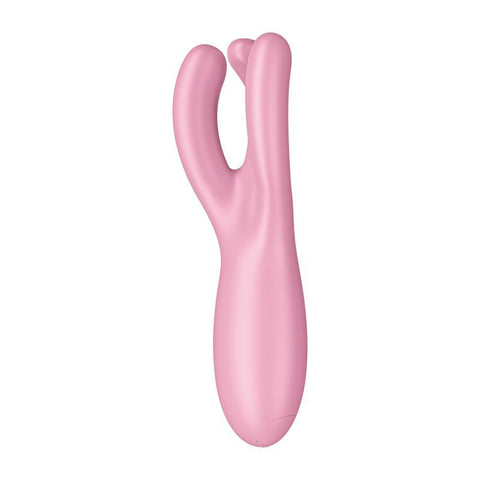 Satisfyer Threesome 4 Connect (Pink) – App-Controlled Flexible Clitoral and Labia Vibrator > Sex Toys > Couples Toys