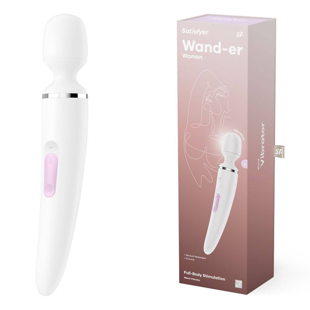 Satisfyer Wand-er Woman White Full-Body Massager 10 Inch Rechargeable Vibrator > Sex Toys > Massage Wands
