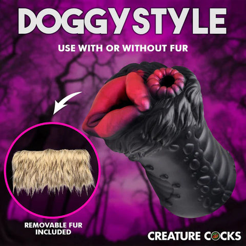 Savage She-Wolf Silicone Stroker for Adult Male Pleasure Brown Strokers - Fantasy