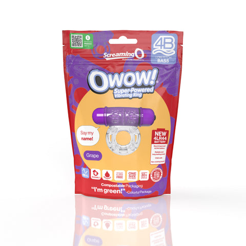 Screaming O 4B OWow Grape – Super-Powered Vibrating Ring Cock Rings Vibrating