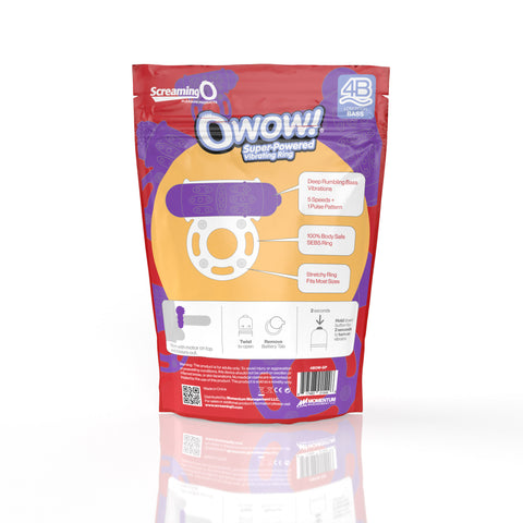 Screaming O 4B OWow Grape – Super-Powered Vibrating Ring Cock Rings Vibrating