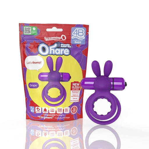 Screaming O 4B Ohare Grape – Wearable Double Ring Rabbit Vibrator with Deep Bass Vibrations > Cock Ring > Vibrating Main image