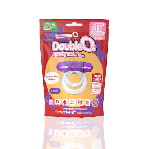 Screaming O 4T DoubleO 6 Grape – Super-Powered Vibrating Double Ring Cock Rings Vibrating