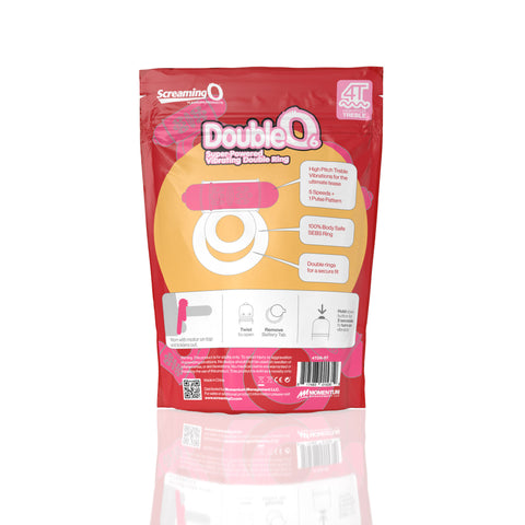 Screaming O 4T DoubleO 6 Strawberry – Super-Powered Vibrating Double Ring Cock Rings Vibrating