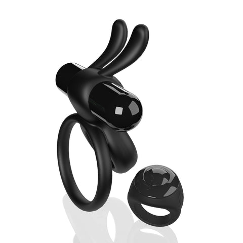 Screaming O Remote Controlled Ohare Vibrating Ring Black – Deep Rumbling Vibrations Cock Rings Vibrating