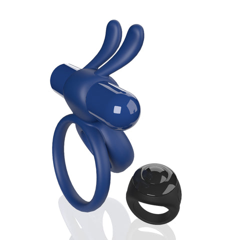 Screaming O Remote Controlled Ohare Vibrating Ring Blue – Deep Rumbling Vibrations Cock Rings Vibrating