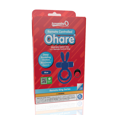 Screaming O Remote Controlled Ohare Vibrating Ring Blue – Deep Rumbling Vibrations Cock Rings Vibrating