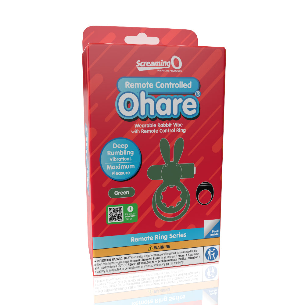 Ohare Remote Control (Green) – Waterproof Rechargeable Wearable Rabbit Vibrator with Double-Ring Design > Sex Toys > Couples Toys