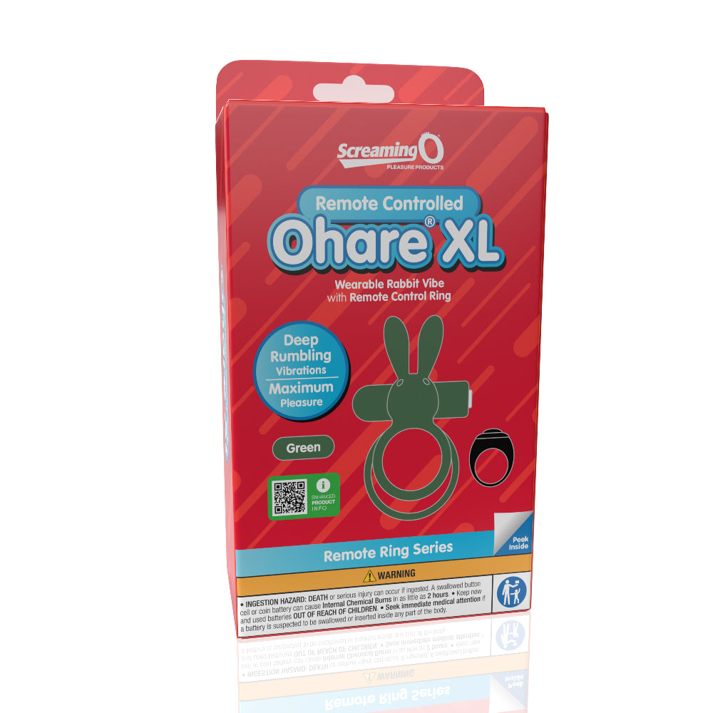 Ohare XL (Green) – Rechargeable Waterproof Remote-Controlled Rabbit Vibrator with Double-Ring Design > Sex Toys > Couples Toys