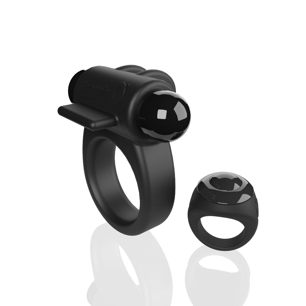 Screaming O Remote Controlled Switch Vibrating Ring Black – Deep Rumbling Vibration Cock Rings Vibrating