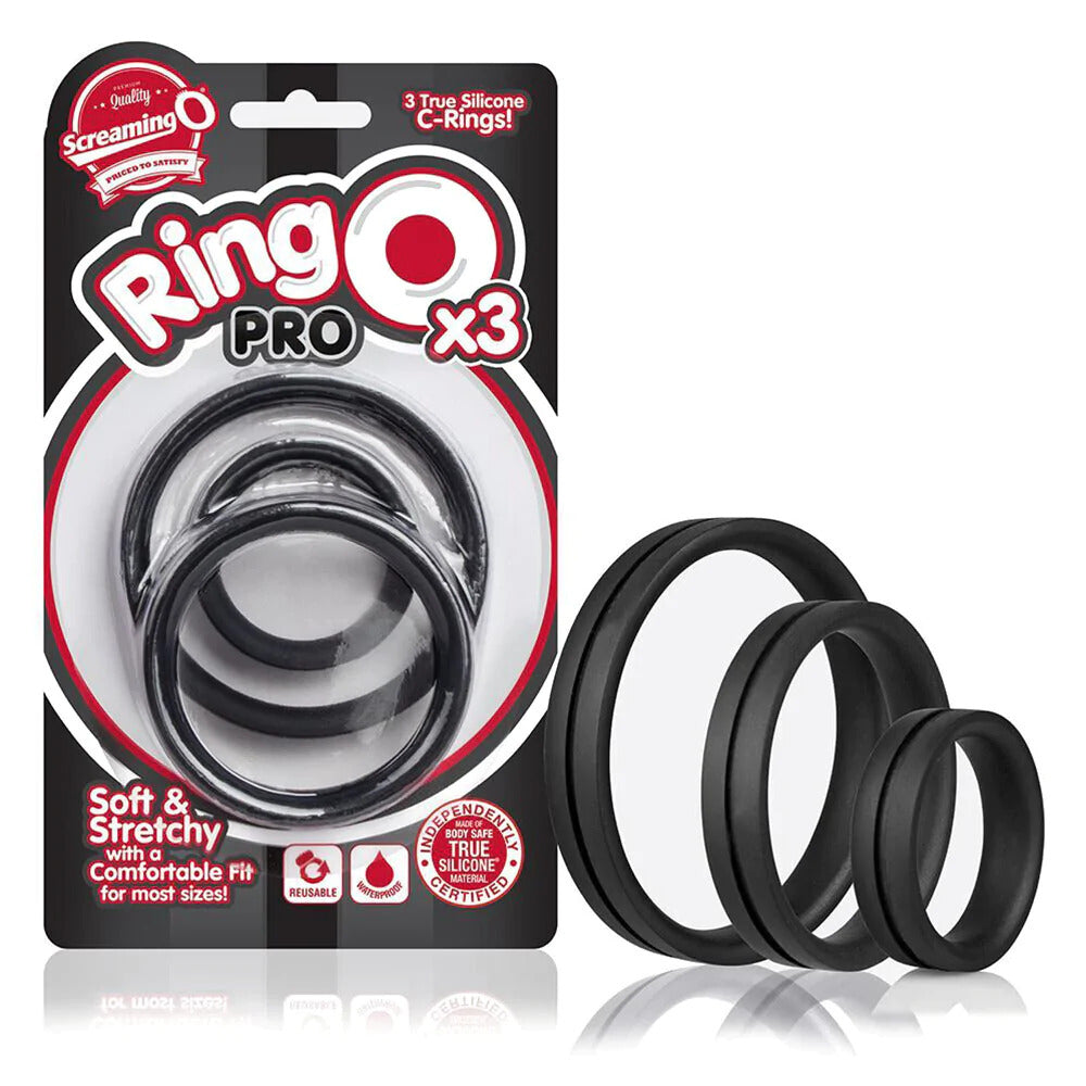 Screaming O Ringo Pro X3 – Silicone Stretchy Trio Pack Cock Rings > Cock Ring > Sets