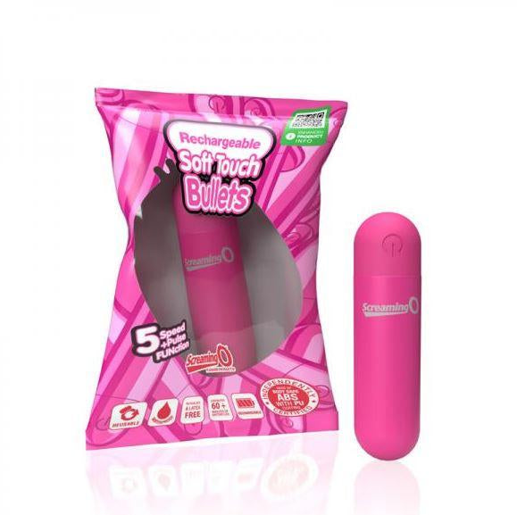 Rechargeable Soft Touch Bullet (Pink) – Waterproof 5-Speed Bullet Vibrator with Pulse Pattern > Vibrators > Mini Vibrators Main image