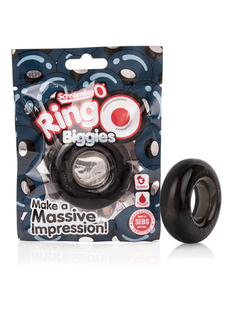 Screaming O Ringo Biggies Black Reusable Waterproof Cock Ring COCK RINGS