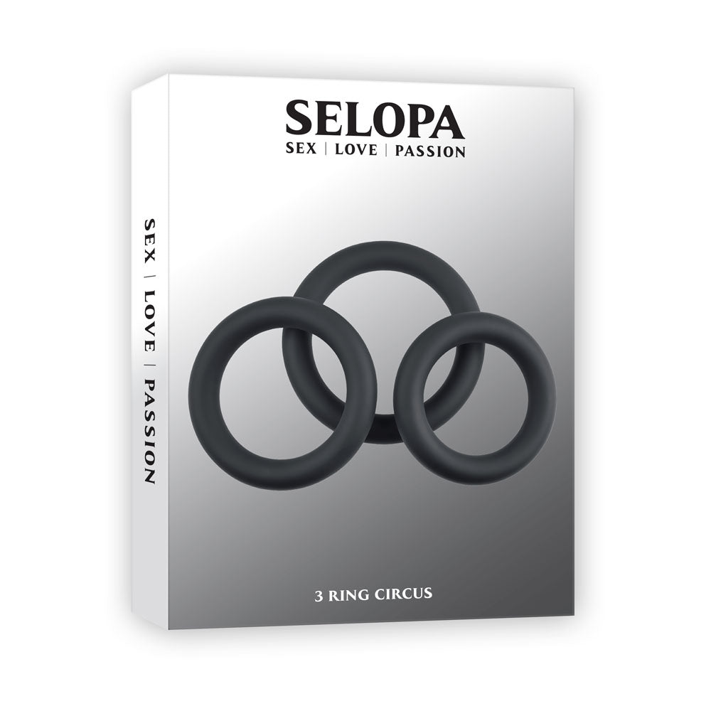 Selopa 3 Ring Circus 3-Piece Silicone Penis Ring Set COCK RING Set