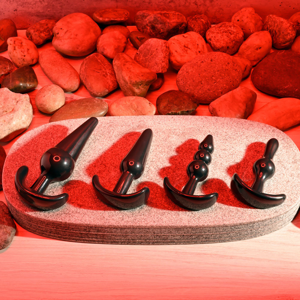 Selopa Intro To Plugs Black Butt Plugs Set of 4 > Anal Range > Butt Plug Kits