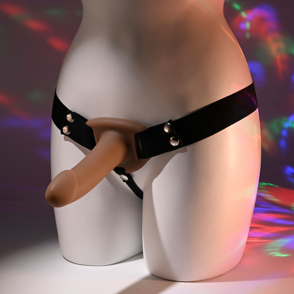 Selopa Our First Hollow Strap On 16.3 cm Dark Hollow Strap On for Beginners STRAP-ONS