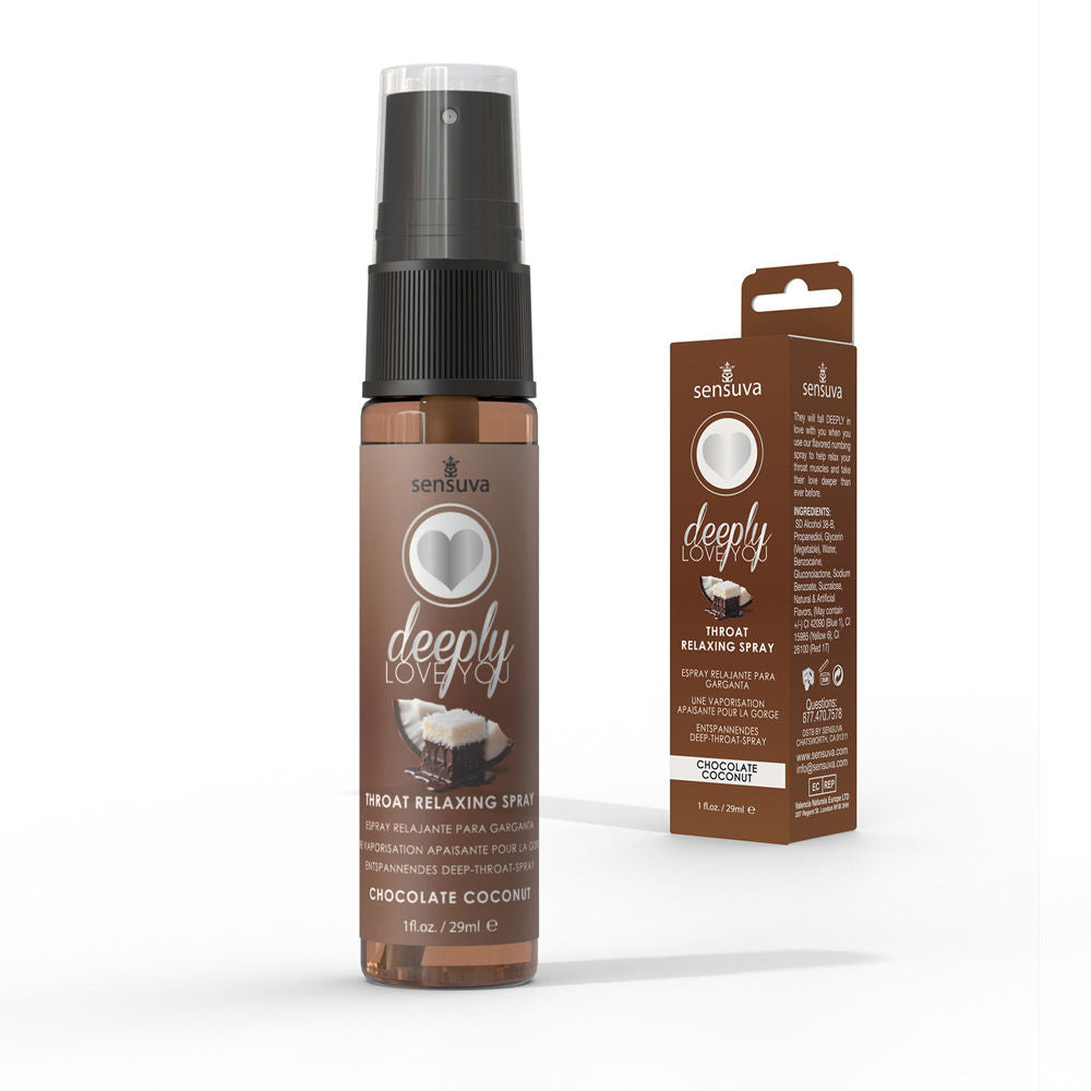 Sensuva Deeply Love You Throat Relaxing Spray Chocolate Coconut > Lube > Oral Gels & Sprays