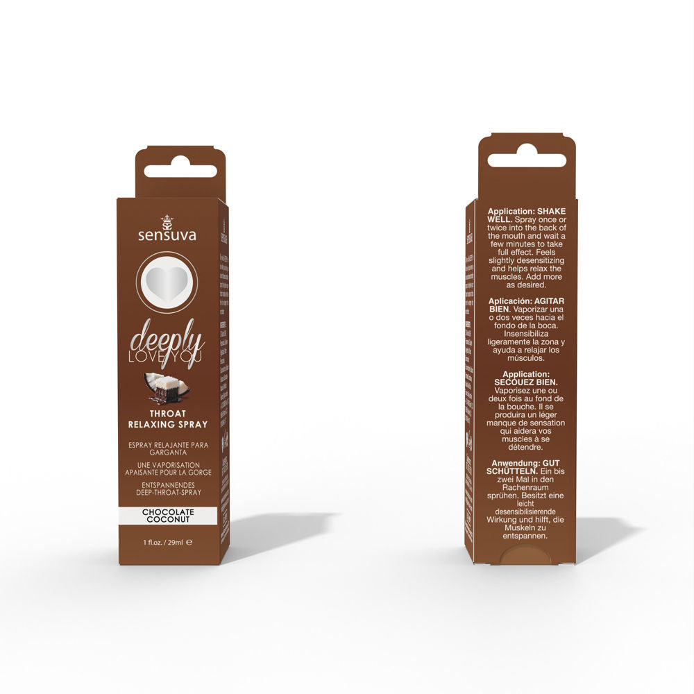 Sensuva Deeply Love You Throat Relaxing Spray Chocolate Coconut > Lube > Oral Gels & Sprays