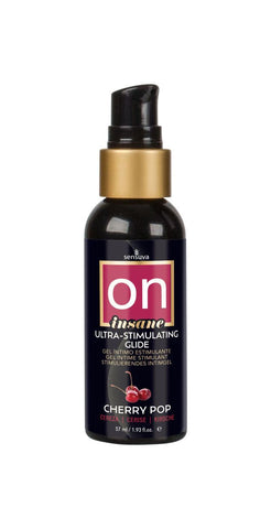 Sensuva On Insane Ultra-Stimulating Cherry Pop Glide 2oz Gel Enhancers Female