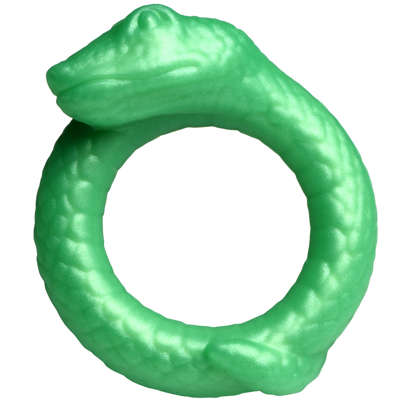 Serpentine Silicone Cock Ring in Green for Enhanced Intimacy COCK RINGS