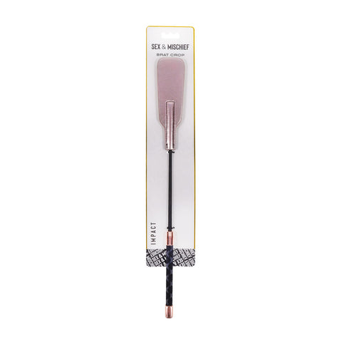Sex & Mischief Brat Crop 47 cm with Rose Gold Tip Whips & Paddles