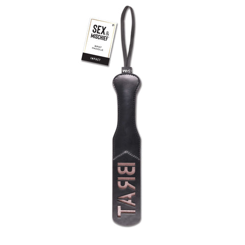 Sex & Mischief Brat Paddle 10.1 cm with Thuddy Impact Whips & Paddles
