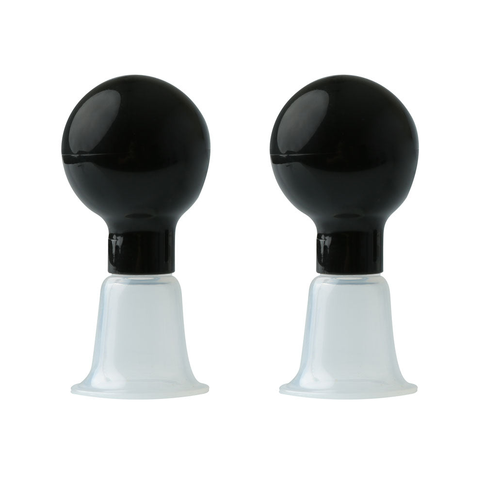 Sex & Mischief Nipple Suckers Set of Two with Black Suction Cups and Clear Clips – Nipple Suckers > Sex Toys > Nipple Suckers