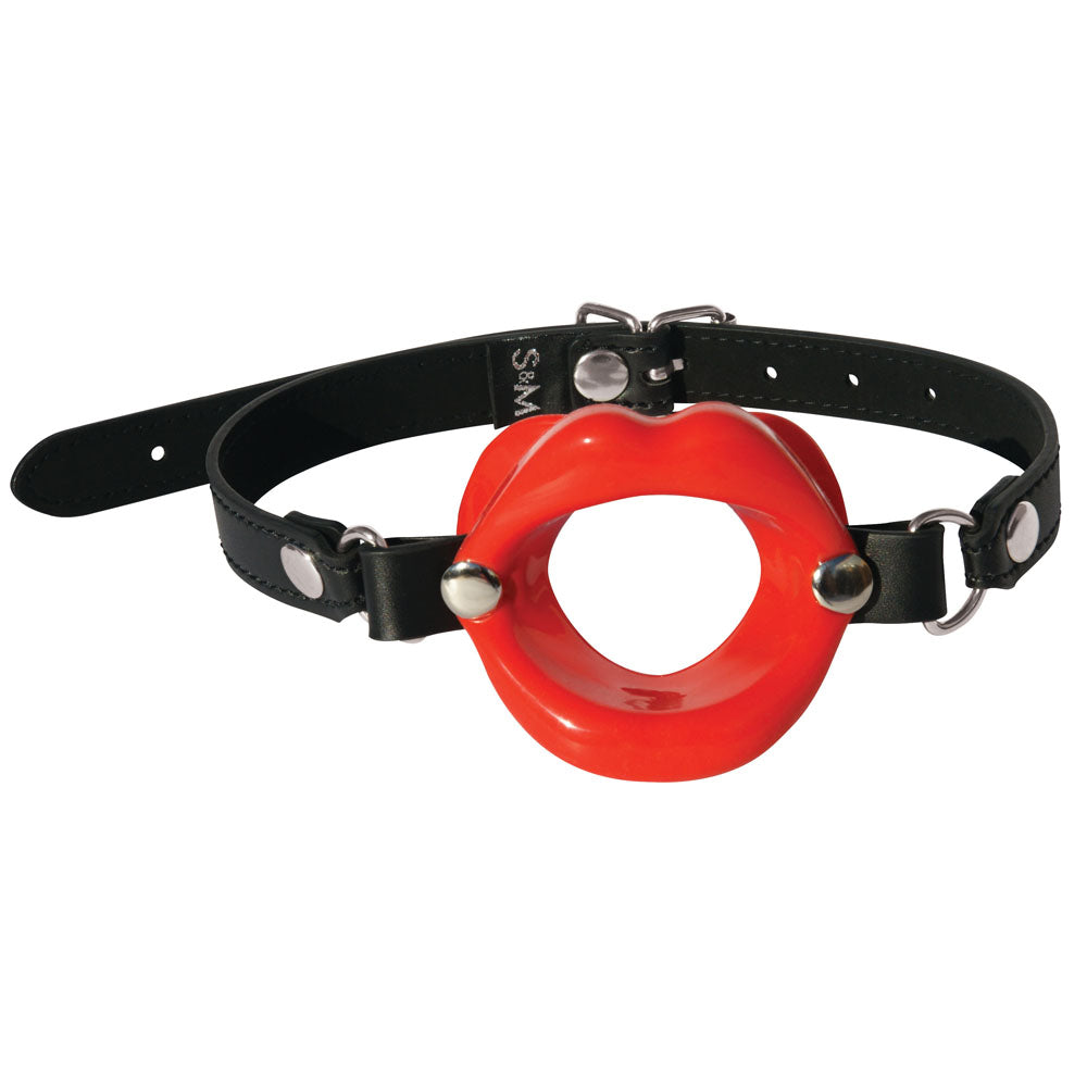Sex & Mischief Silicone Lips Mouth Gag Adjustable Vegan Leather Strap 63.5 cm Mouth Gag > Bondage Gear > Gags and Bits