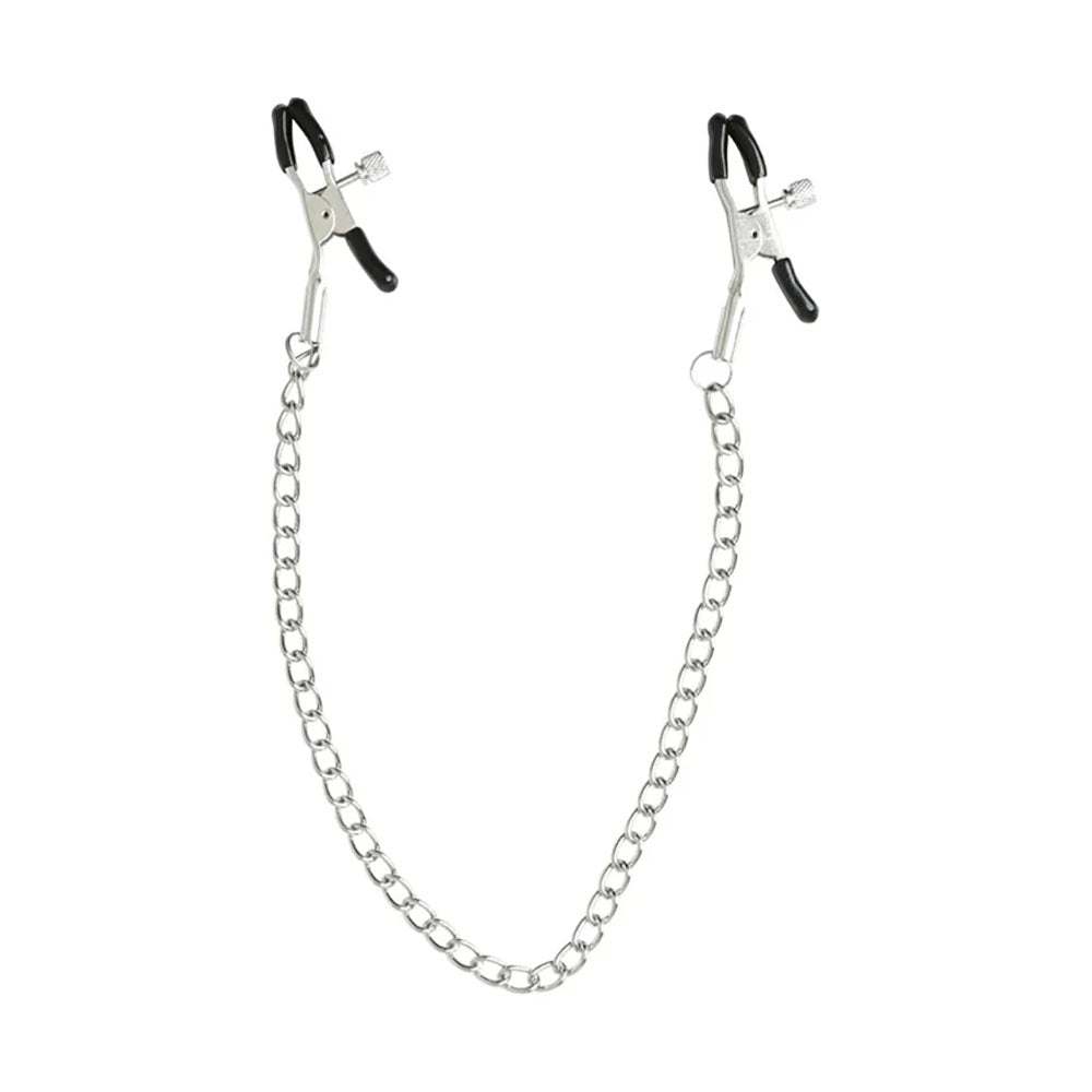 Sex and Mischief Chained Nipple Clamps – Adjustable Rubber-Tipped Nipple Clamps > Sex Toys > Nipple Clamps